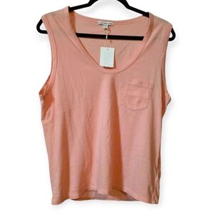 NWT James Perse Peony Pink Sleeveless T-shirt